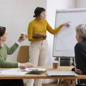 office-workers-working-together-as-team Sertifikasi K3 Laboratorium BNSP